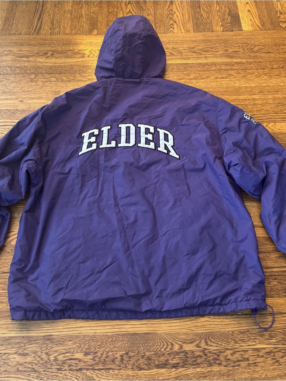 ELDER HIGH SCHOOL PANTHERS Purple Hooded Windbreaker Jacket - Elder Panthers - Picture 10 of 10